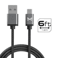 thumbnail image 1 of Ghostek NRGline Series 6FT Fast Charging Nylon Braided Micro USB Cable – (Gray), 1 of 6