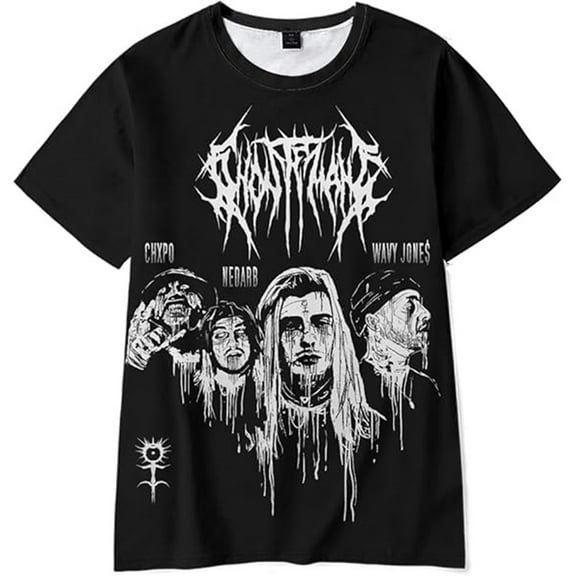 Ghostemane Merch T-Shirt Merchandise T-Shirt Short Sleeve Unisex Funny Tee Unisex Tops