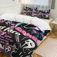 thumbnail image 1 of Ghostface 3 Piece Bedding Set Cartoon Comforter Set Cute Duvet Cover Sets Super Soft Aldult Bedding Set Kids Bedroom Gifts,1 Duvet Cover with 2 Pillowcases 79"x90", 1 of 8