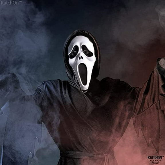 Ghost Adult Mask - Scary Scream Mask for Costume Party Fun Cosplay Halloween- Ghost Shape Design Perfect for Party