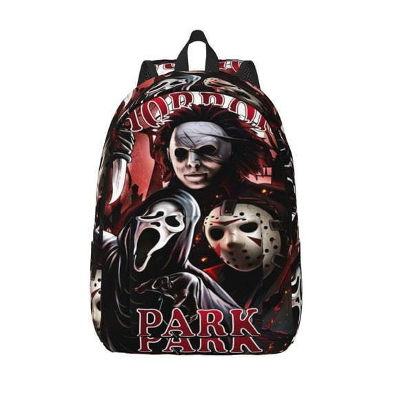 Ghostface Backpack Canvas Casual Lightweight Backpack Fashion Travel Backpack Laptop Backpack 17.7 Inch And15.7inch
