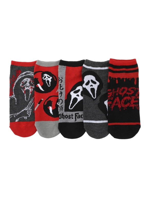Ghostface Character Art Women's 5-Pair Ankle Socks