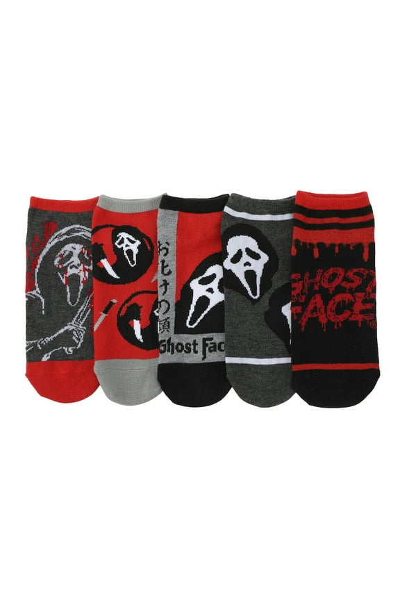 Ghostface Character Art Women's 5-Pair Ankle Socks