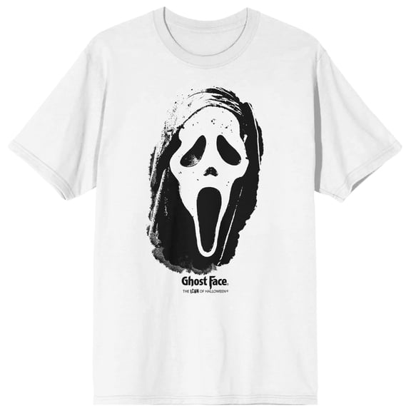 Ghostface Distressed Mask Graphic Tee 100% Ring-Spun Cotton 1-Color Screen Print Officially Licensed Scream Men's