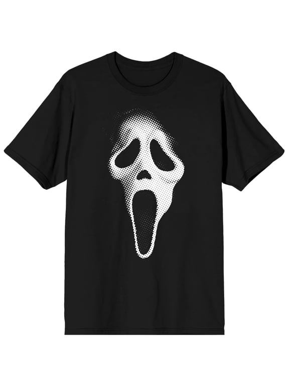 Ghostface Dithers Mask Men's Black T-Shirt-XXL