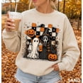 thumbnail image 1 of Ghostface Halloween Sweatshirt, Spooky Season Women's Crewneck, Cute Ghost Pumpkin Fall Sweatshirt, 1 of 6