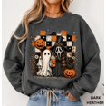 thumbnail image 1 of Ghostface Halloween Sweatshirt, Spooky Season Women's Crewneck, Cute Ghost Pumpkin Fall Sweatshirt, 1 of 6