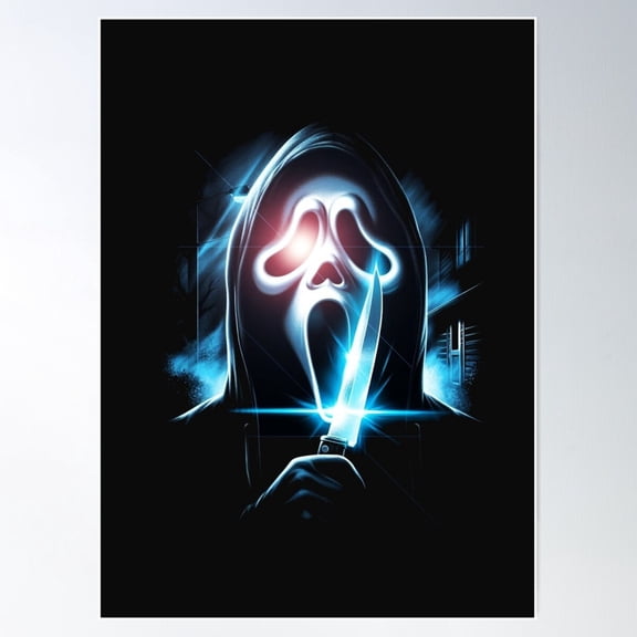 Ghostface Horror Character Art Poster, Unframed Paper Poster 8x10in