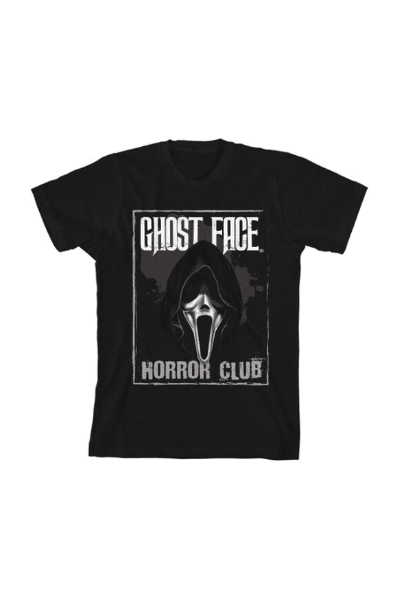 Ghostface Horror Club Youth Boys Short Sleeve Graphic Tee 4-Color Screen Print Scream Fan T-Shirt-Small