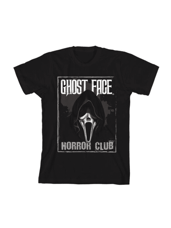 Ghostface Horror Club Youth Boys Short Sleeve Graphic Tee 4-Color Screen Print Scream Fan T-Shirt-XS