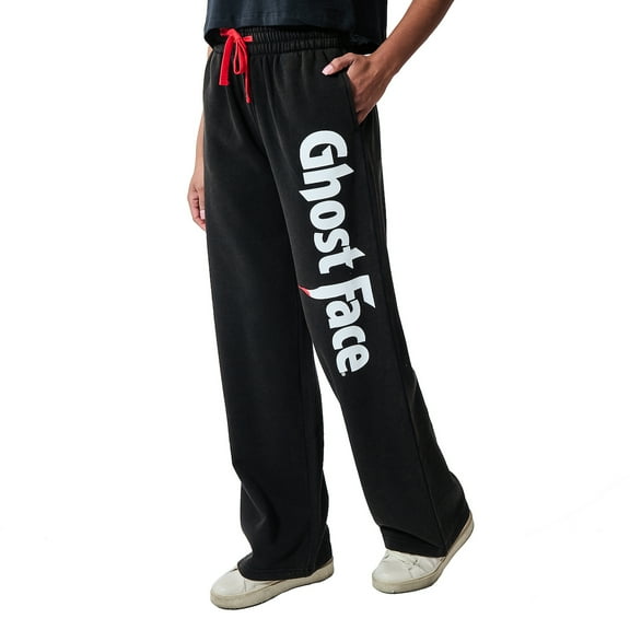 Ghostface Logo Women's Mineral Wash Straight Fit Sweatpants Joggers-XS