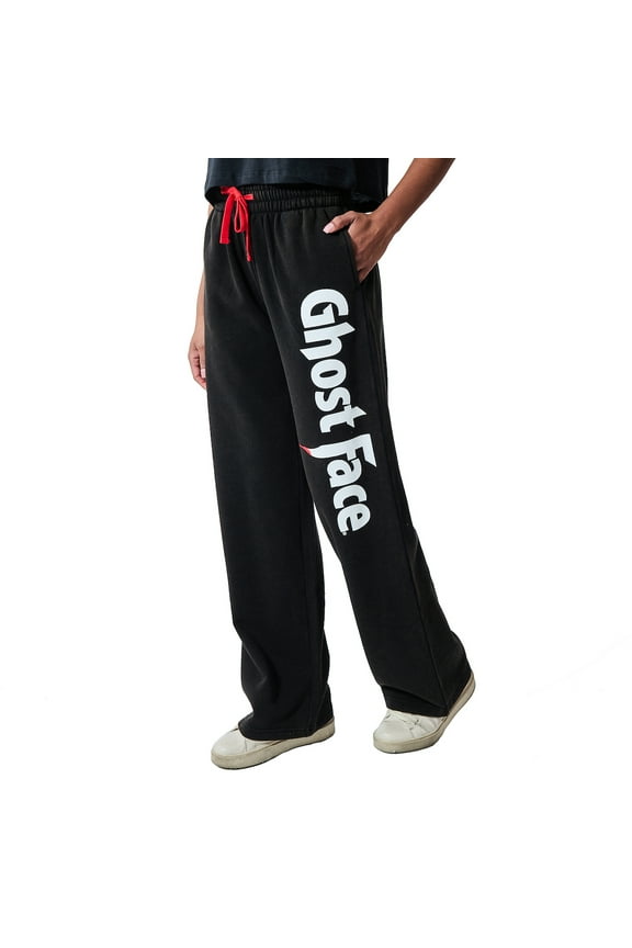Ghostface Logo Women's Mineral Wash Straight Fit Sweatpants Joggers-XS