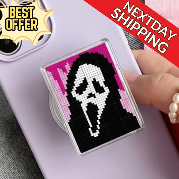 Ghostface Magnetic Phone Grip Horror Movie Scream GripTok, Spooky MagSafe Phone Holder, Halloween For Horror Fans, Festive Stand