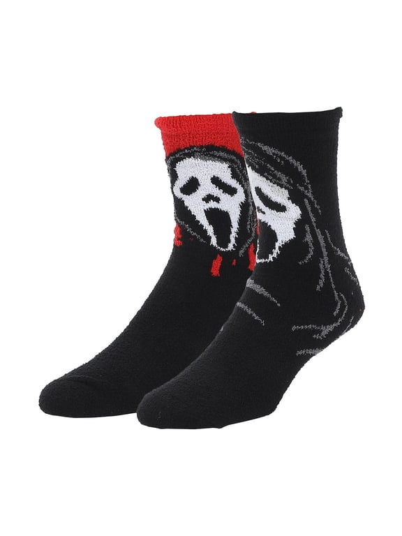 Ghostface Mask & Blood Women's Chenille Crew Socks