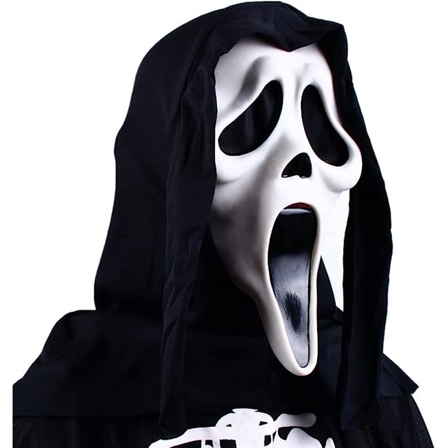 Ghostface Mask Scary Mask for World Party Fun Cosplay Costume Screaming Ghost Face Design