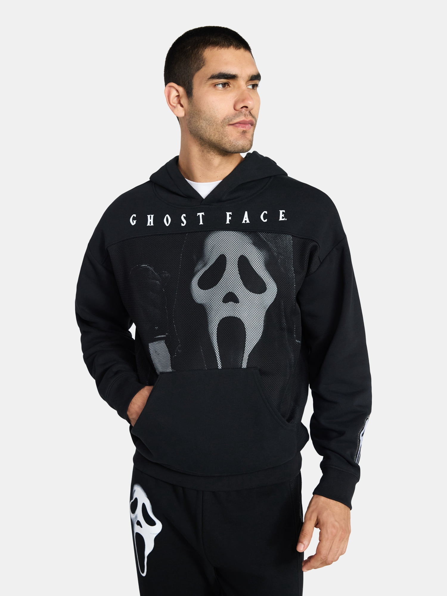 Ghostface Men's and Big Men's Graphic Hoodie with Long Sleeves, Sizes XS-5XL