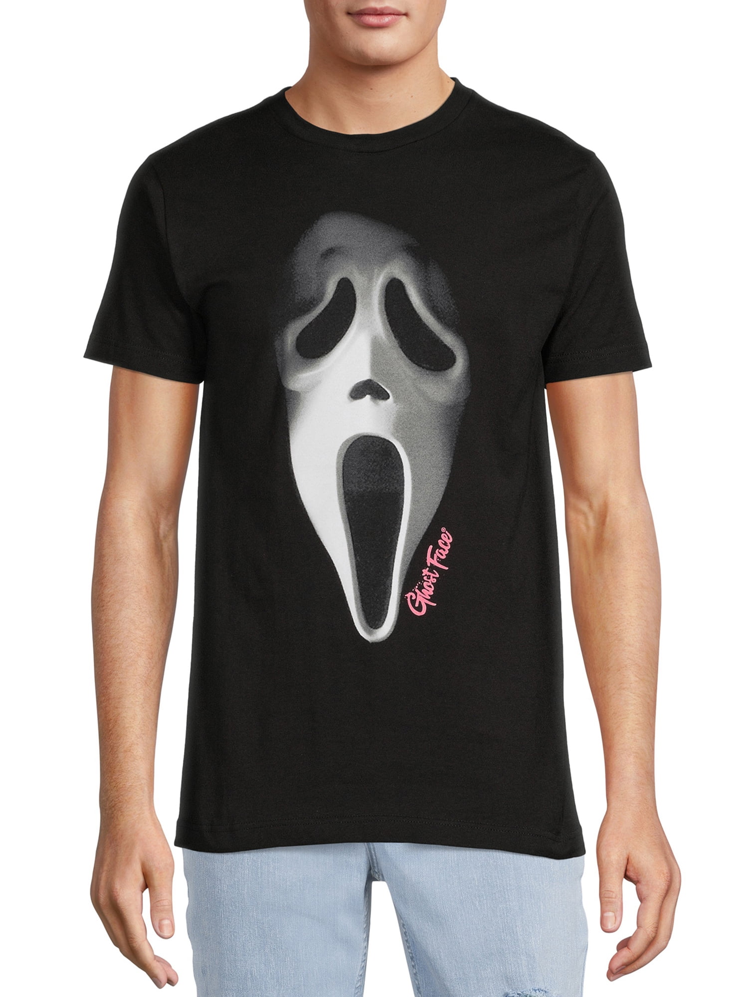 Ghostface Men's and Big Men's Big Face Graphic Tee Shirt