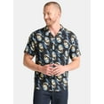 thumbnail image 1 of Ghost Face Men's and Big Men's Print Resort Shirt, Sizes XS-3XL, 1 of 5