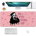 thumbnail image 1 of Ghostface Mouse Pad Desk Mat,Ghostface Mouse Mat,Desk Pad,Pink Mouse Pad for Desk,Desk Mat for Desktop,Keyboard and Mouse Pad,Gaming Mouse Pad Mousepad for Computer Office Home Work(31.5x11.8 in), 1 of 5