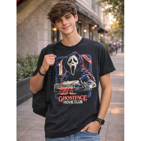 Ghostface Movie Club T-Shirt, Horror Graphic Tee