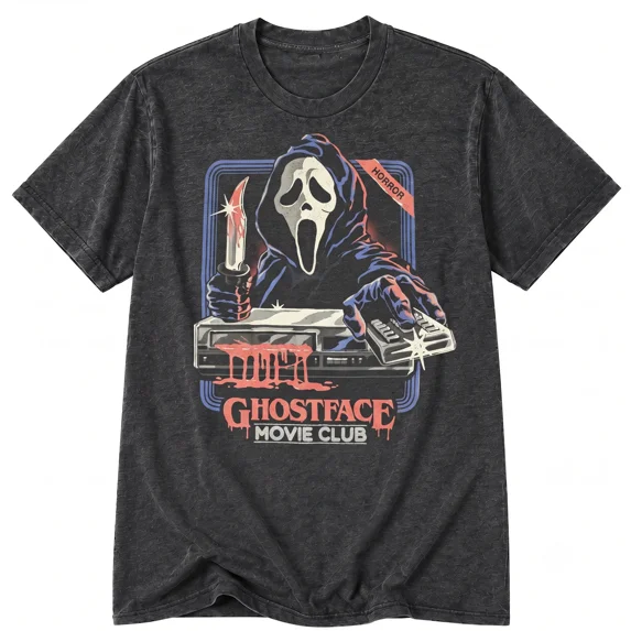 - Ghostface Movie Club T-Shirt Sizes S-5XL