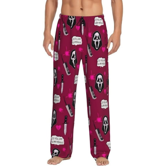 Ghostface Pajama Pants for Men Women Casual Lounge Pants Soft Pajama Bottoms with Pockets Drawstring Sweatpants Large