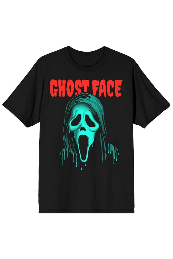 Ghostface Pop Color Men's Black Graphic Tee-Large