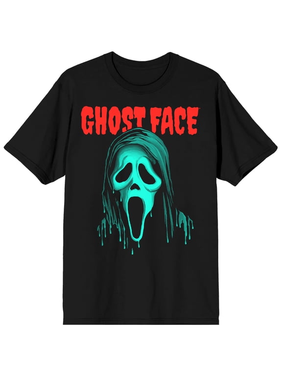 Ghostface Pop Color Men's Black Graphic Tee-Large