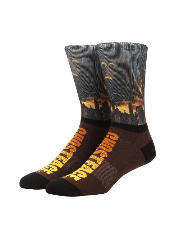 Ghostface Scary Character Art Men's Black Athletic Crew Socks