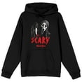 thumbnail image 1 of Ghostface Scary Long Sleeve Men's Black Hooded Sweatshirt-5XLB, 1 of 4