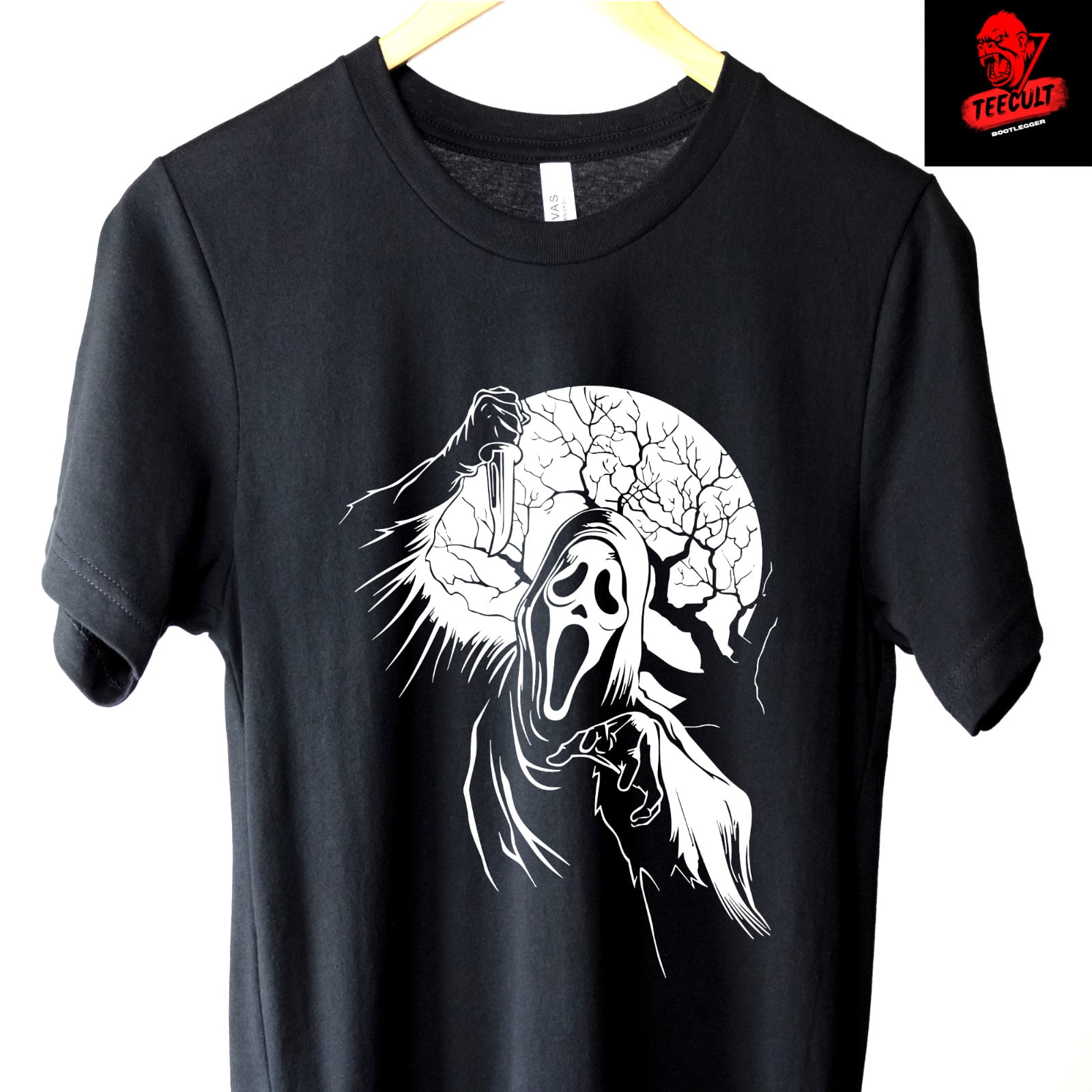 Ghostface Scream Horror Movie Character Tee Unisex Heavy Cotton TShirt
