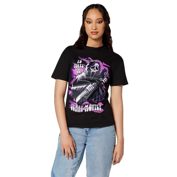 Ghostface T-Shirt Women's Is This a Scary Movie Adult Short Sleeve Tee