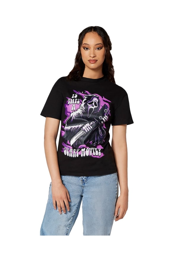 Ghostface T-Shirt Women's Is This a Scary Movie Adult Short Sleeve Tee