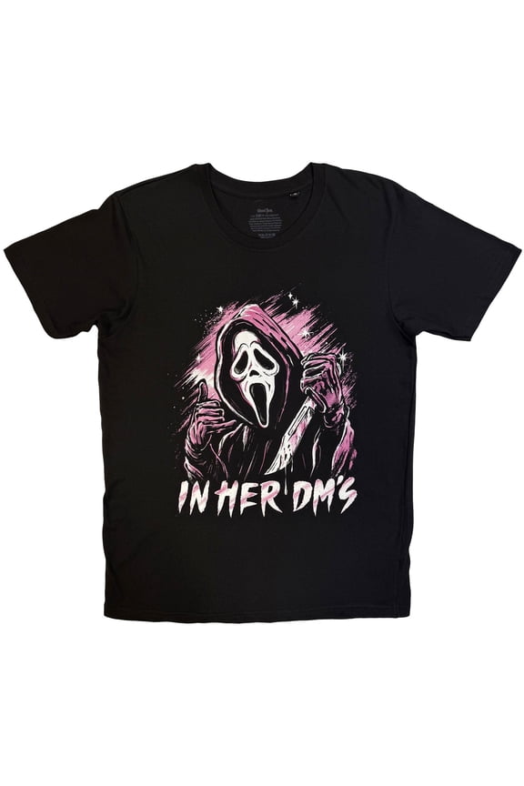 Ghostface Unisex T-Shirt: In Her DM's (Black)