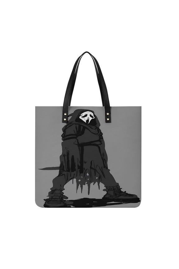 Ghostface Women PU Leather Handbags Purses And Handbags For Girl Ladies Handle Shoulder Satchel Bag with Top Magnetic Snap Closure 39x39cm