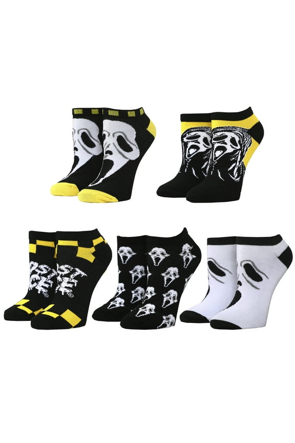 Ghostface Women's 5-Pack Ankle Socks