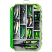 Ghosthor Plastic Fishing Tackle Box Organizer,Waterproof 3600 and 3700 Tackle Trays with Removable Partition,Fishing Lures/Bait/Gear Storage, 3700 1pc