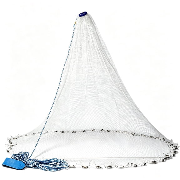 Ghosthorn Cast Net Mesh Hand Cast Fishing Net Saltwater Bait Casting Net 4/6/8FT Radius Size