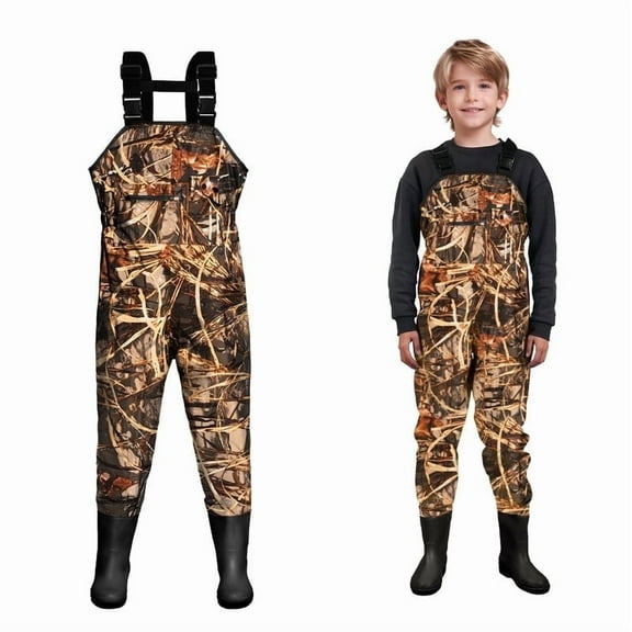 Ghosthorn Chest Waders for Kids Waterproof Youth Waders for Hunting Fishing Waders with Boots nylon Waders for Children