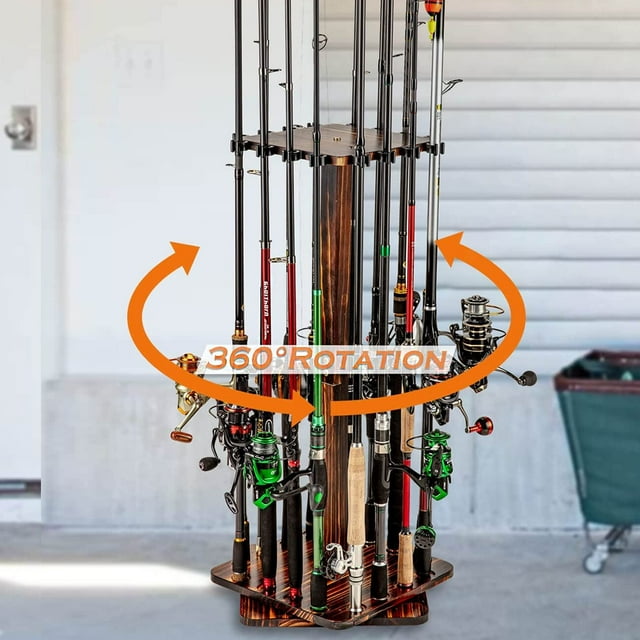 Ghosthorn Fishing Rod Pole Holders for Garage 360 Degree Rotating