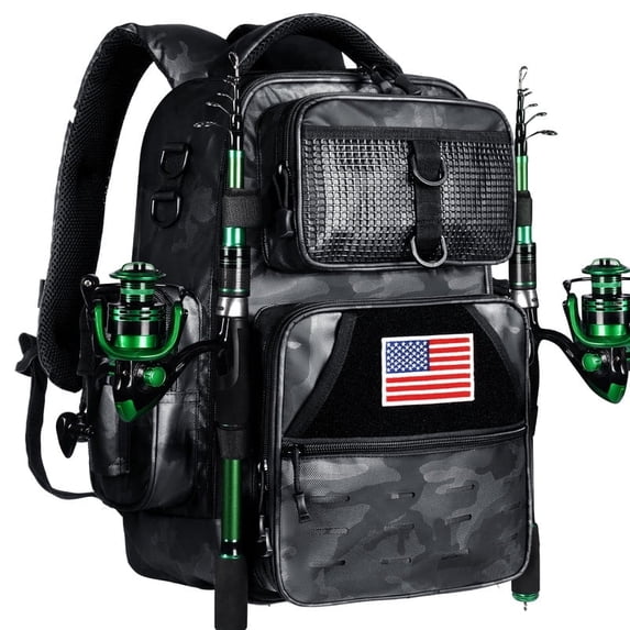 Backpack Cooler 39L Fishing Tackle Backpack With Rod Holders & Cooler | Water-resistant With Rain Cover | Khaki Color 39L Fishing Backpack With Rod Holders Cooler Water Resistant Backpack Cooler 39L Fishing Tackle Backpack With Rod Holders & Cooler | Water-resistant With Rain Cover | Khaki Color 39L Fishing Backpack With Rod Holders Cooler Water Resistant