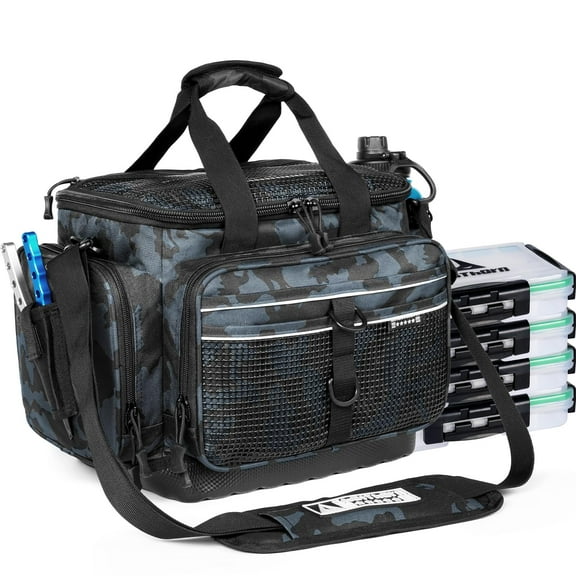 Ghosthorn Fishing Tackle Box, Waterproof 3600 Tackle Trays, Plastic Tackle Box Organizer with Removable Dividers Storage Lure Box for Lures 4 Pack Gift for Men Women Father