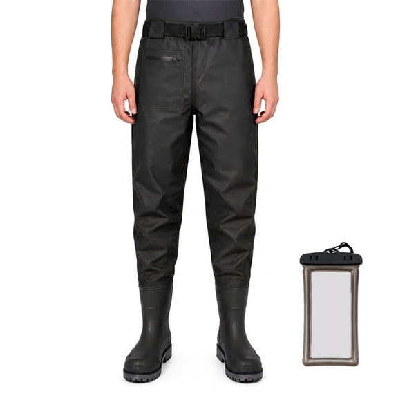 Ghosthorn Waterproof Hip Wading Pants for Adults - Nylon Wading Pants with Boots and Pockets for Hunting and Fishing - Perfect Gift for Parents (Mom and Dad)