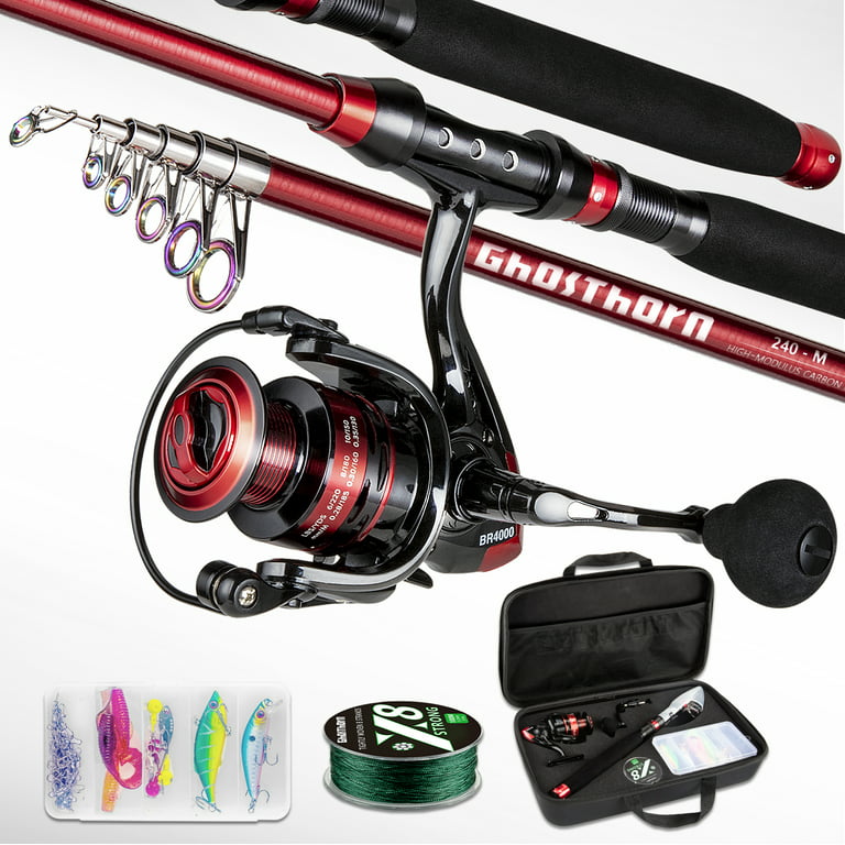 GhosthornFishing Rod and Reel Combo, Telescopic Fishing Pole for