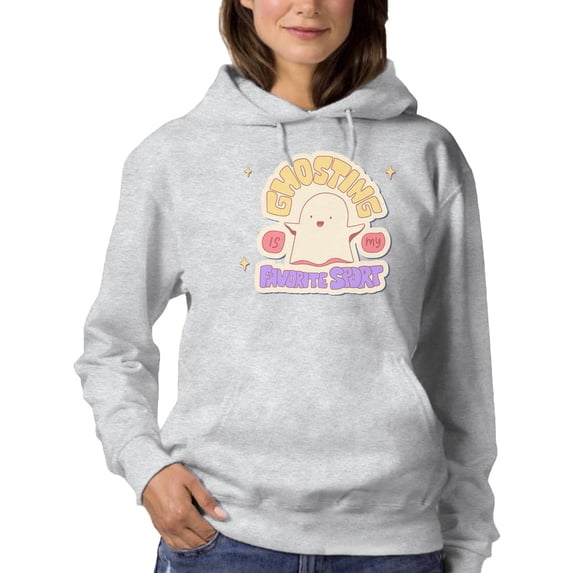 Ghosting Is My Favorite Sport Hoodie Women -Smartprints Designs, Female Large
