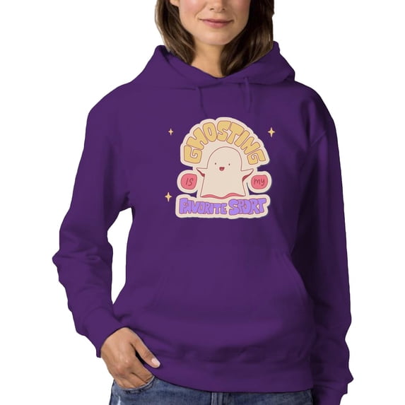 Ghosting Is My Favorite Sport Hoodie Women -Smartprints Designs, Female Small
