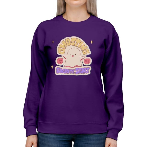 Ghosting Is My Favorite Sport Sweatshirt Women -Smartprints Designs, Female 4X-Large