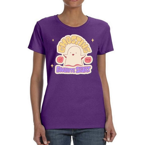 Ghosting Is My Favorite Sport T-Shirt Women -Smartprints Designs, Female Large