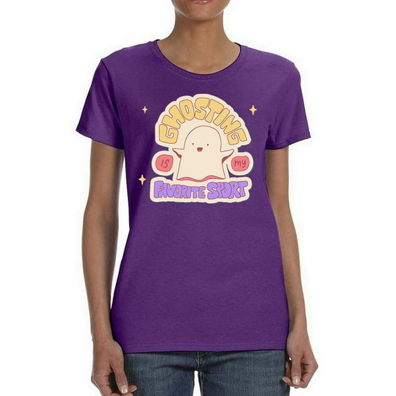 Ghosting Is My Favorite Sport T-Shirt Women -Smartprints Designs, Female Small
