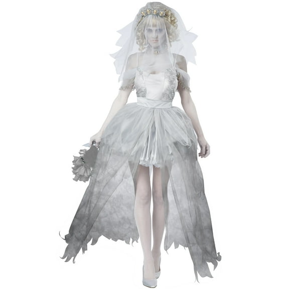 California Costumes Ghostly Bride Adult Costum | Size 6-8 Female